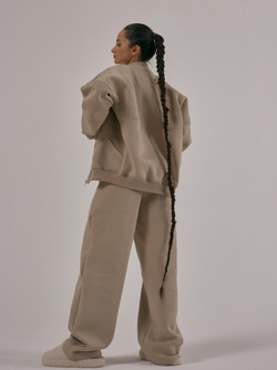 Wide Sweatpants Simple Taupe