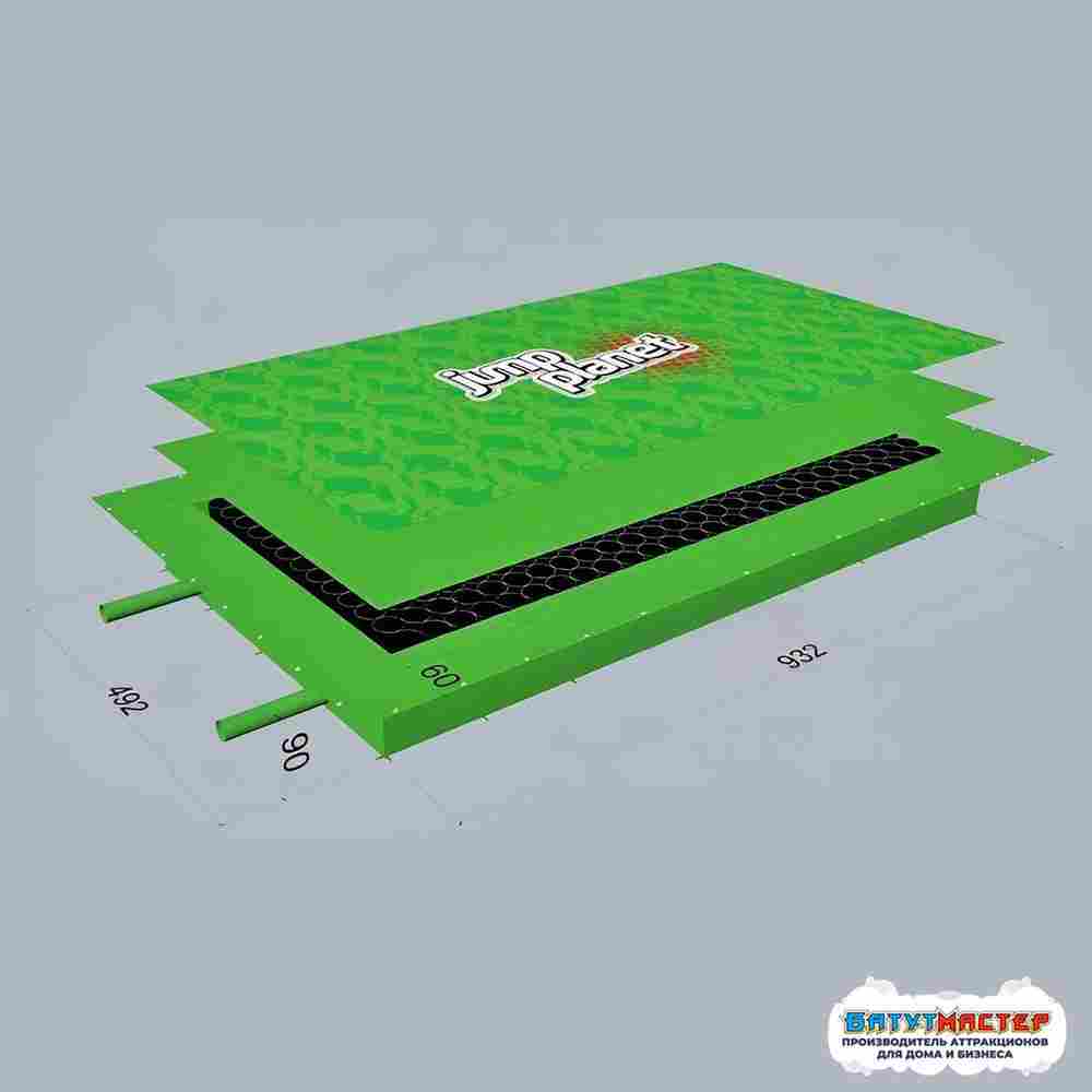 Надувная подушка «Свободное падение» для прыжков, 4,92×9,32×0,9 м