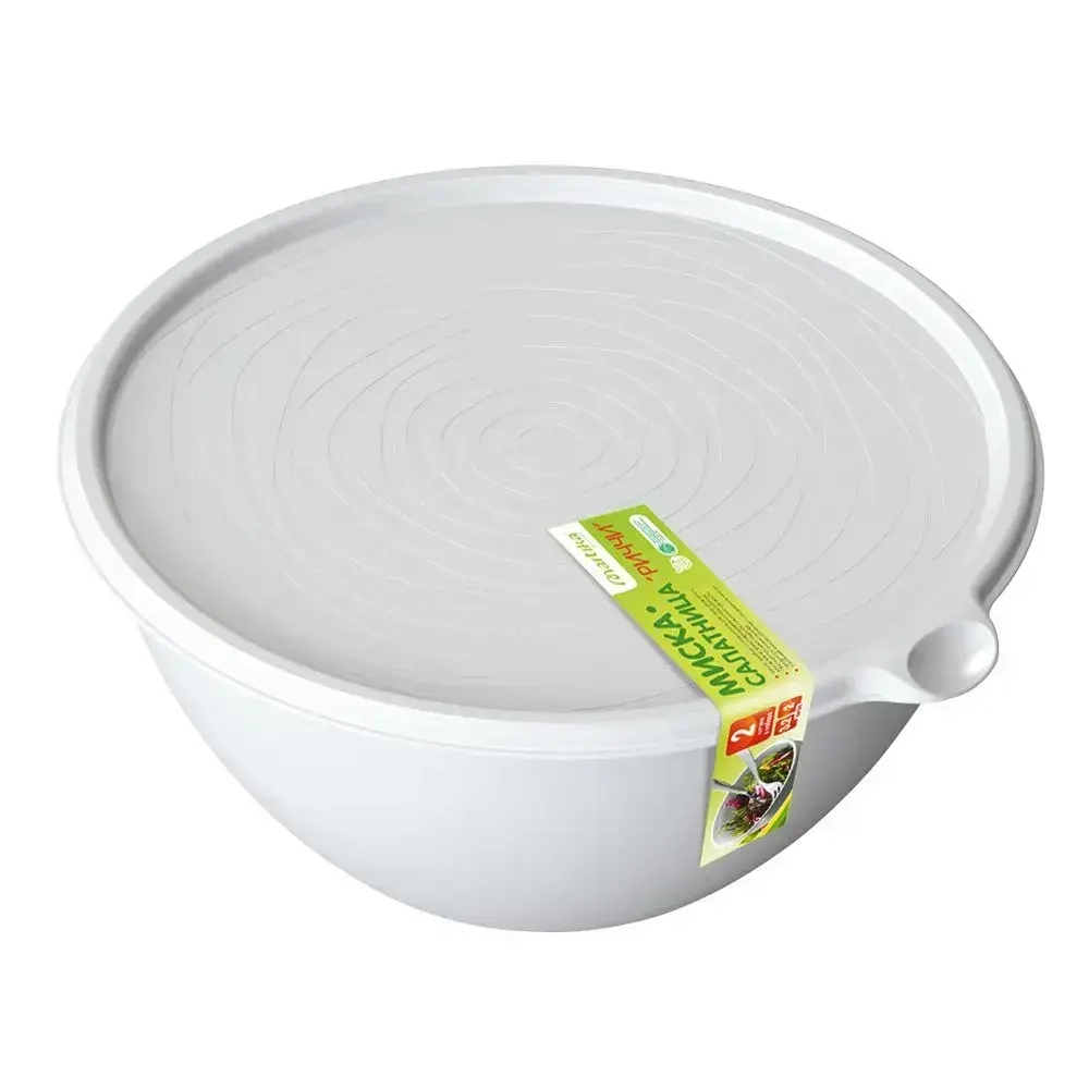 Миска-салатница Риччи набор 2 шт 2л 3,2л светло-серая С862СЕР (комплект 12 шт)