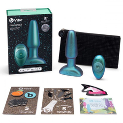 Изумрудная анальная вибропробка Rimming Plug 2