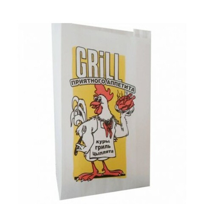 Пакет бумажный КУРА-ГРИЛЬ 30х17х7см ламин. (комплект 100 шт)