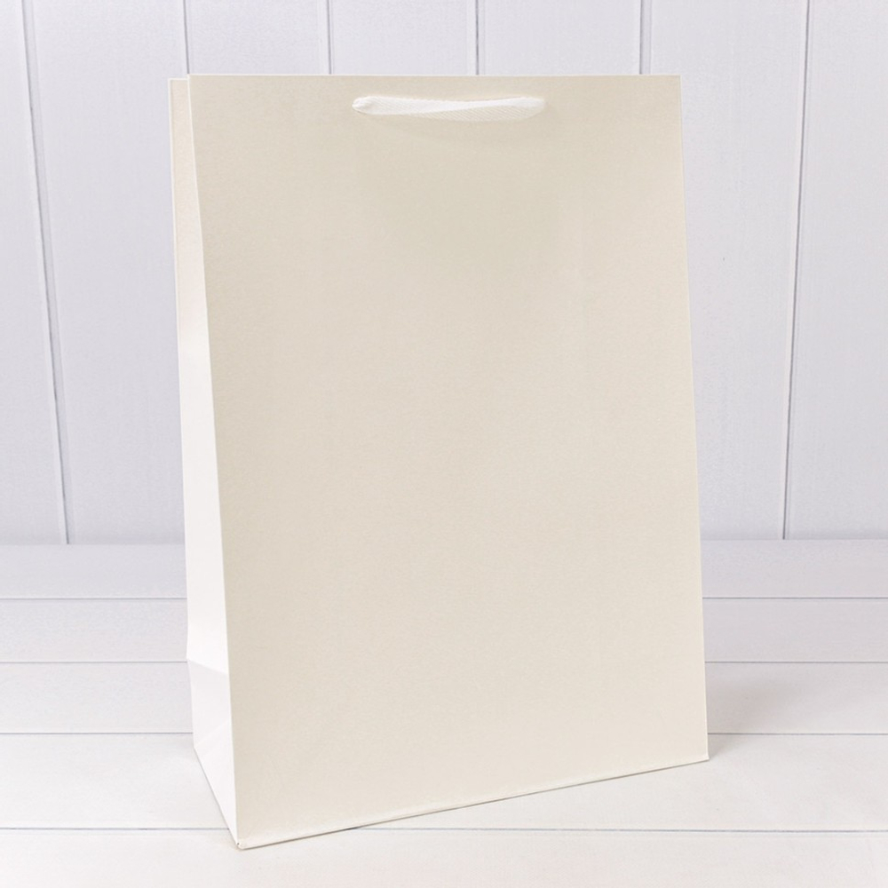 Пакет подарочный 32х45х15см (Белый, Крафт)