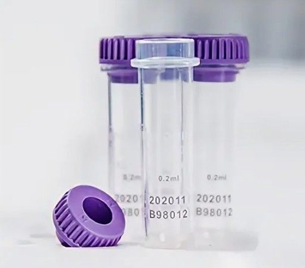Пробирка вакуумная 6 мл с ЭДТА K3 13х100 мм LAB-VAC фиолетовая, 100 шт