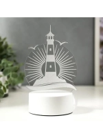 Светильник 3D ночник RISALUX «Маяк», LED RGB, от сети, 9.5×1