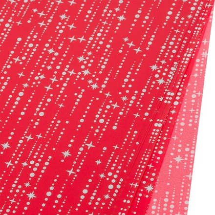 Пленка ЛИСТ "Звездопад" 58x58см 55mic (20шт) (Красный)