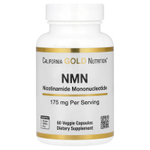 California Gold Nutrition, NMN (никотинамид мононуклеотид), 175 мг, 60 растительных капсул