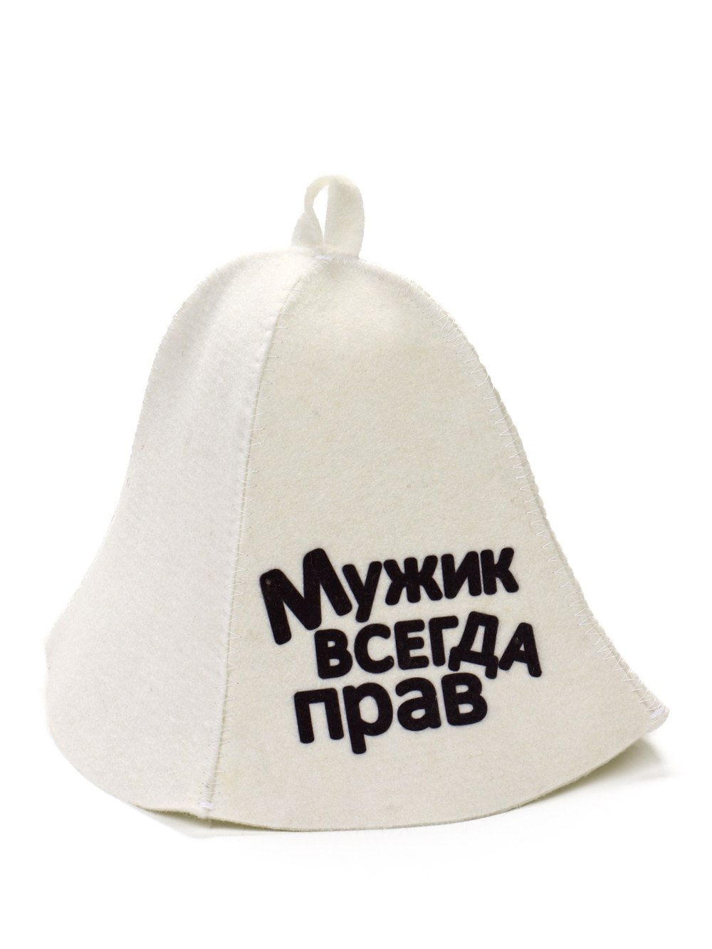 Шапка для бани и сауны «Мужик всегда прав», полиэфир, шерсть, с принтом, «Добропаровъ»