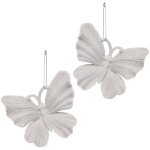 Подвеска «Волшебная бабочка» 11 см (набор 2 шт), Белый