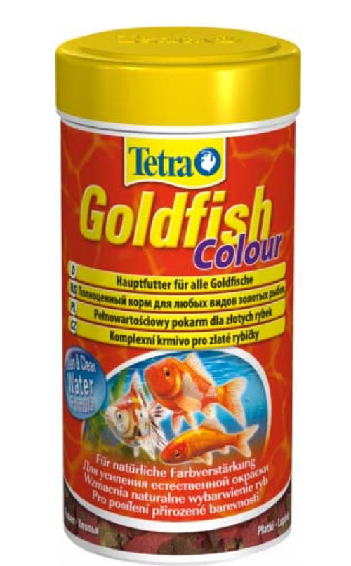 Корм для рыб TetraGoldfish Color, хлопья д/окраса золотых рыб, 250мл