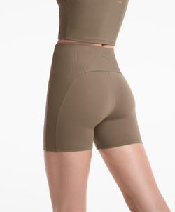 OYSHO Велосипедки Comfortlux с высокой талией и рубчиком 10 см, серо-бежевый