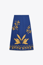 Длинная юбка с вышивкой — zw collection