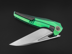 Складной нож Magpie M390 CrystalTi green