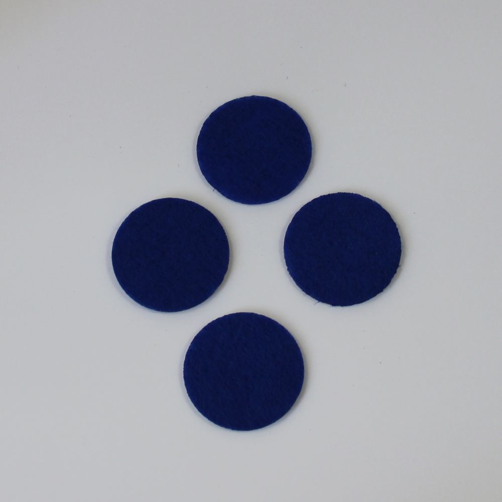 Фетровые пяточки 30мм, с прорезями, цвет № 21 темно-синий (1уп = 243шт)