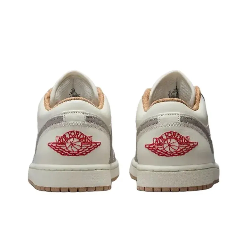 Мужские кроссовки Air Jordan 1 Low 'Sail Fire Red College Grey' 553558-169
