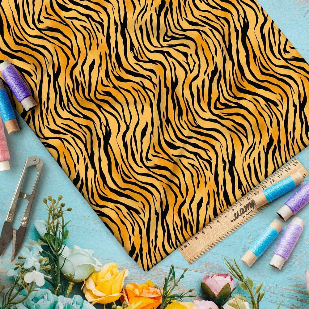 Ткань премиум мембрана тигровые полоски