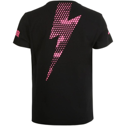 Футболка для мальчика теннисная Hydrogen Thunderbolt Tee Kids - black/fuchsia fluo