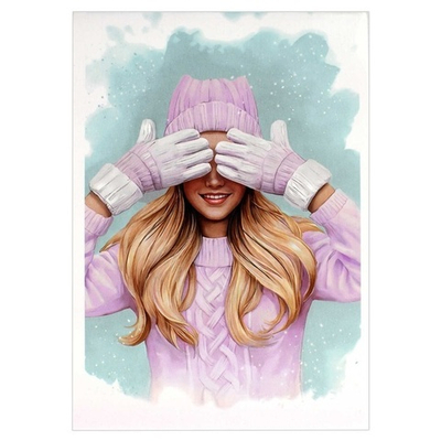 Блокнот ДЕВУШКА В ВАРЕЖКАХ А6, 40 л