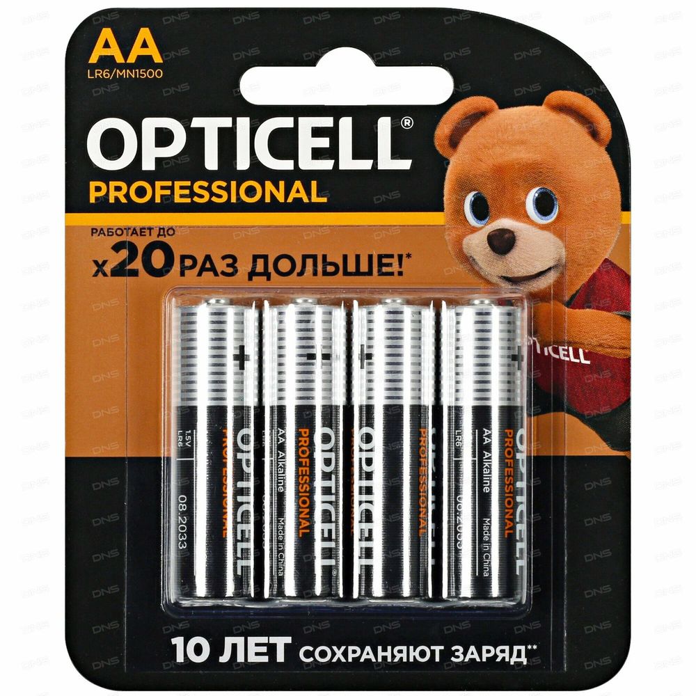OPTICELL Батарейки AA 4шт