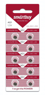 Элемент питания Smartbuy AG1 ВL/10 (комплект 10 шт)