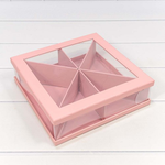 Коробка сборная 25х25х7 см (Розовый)
