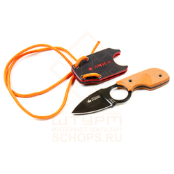 Нож шейный Kizlyar Supreme Amigo-Z AUS-8 G10, Black/Orange