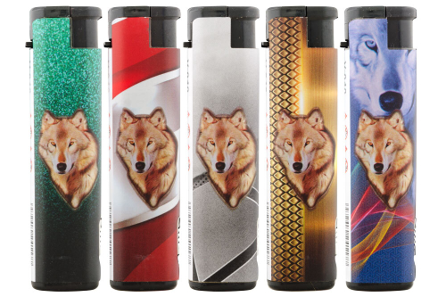 Зажигалки Турбо  с фонарем (VOLK 040-7) (50*20)