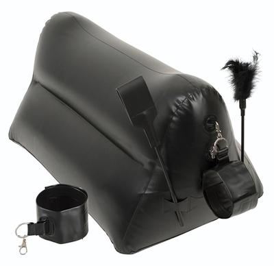 Надувная любовная подушка Portable Triangle Cushion с аксессуарами (Цвет: черный)