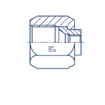 Соединение для манометра BSP 1/4" D14-15-16 JIC 7/8"