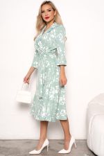Платье Марта (мята/белый)-52р-р Р11-1189/8 Nikol