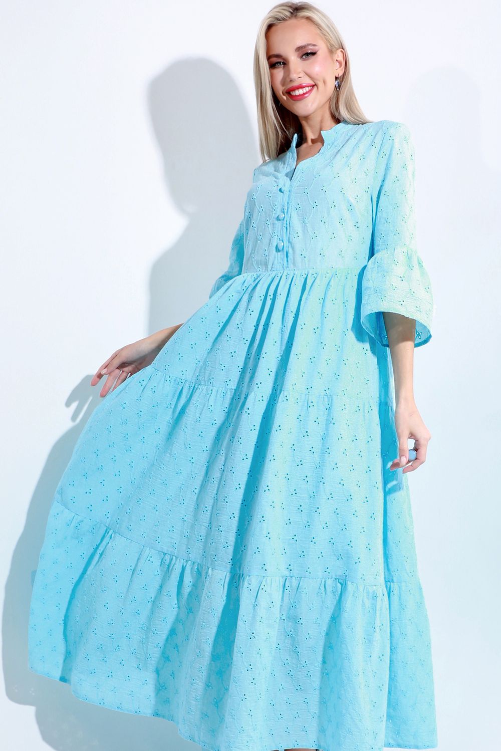 Платье Любим яркое, блю DStrend (Акция)