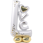 Шар фольгированный Надпись "Love" 149 см (Белый)