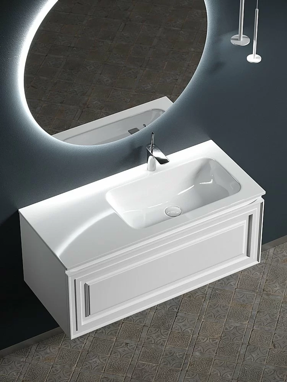 Тумба с раковиной Sancos Very VR100RW + CN7015 100