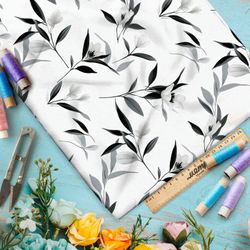 Ткань премиум таффета спокойная цветочная мелодия