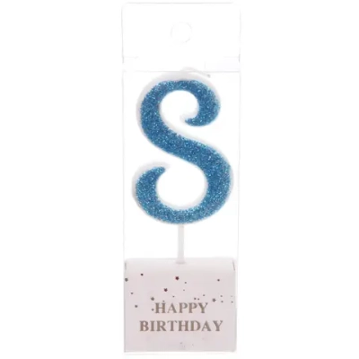 Свеча для торта Цифра Иллюзия «8» 9,5 см, голубой
