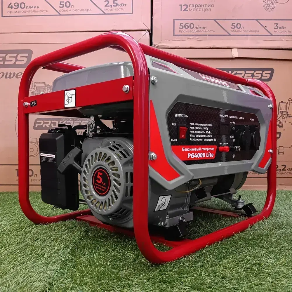 Генератор бензиновый PROKRESS POWER PG4000 Lite (3,2/3.8 кВт., бак 15л., 45 кг.)