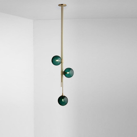 Ceiling design lamp Trilogy by Articolo Lighting (Green)