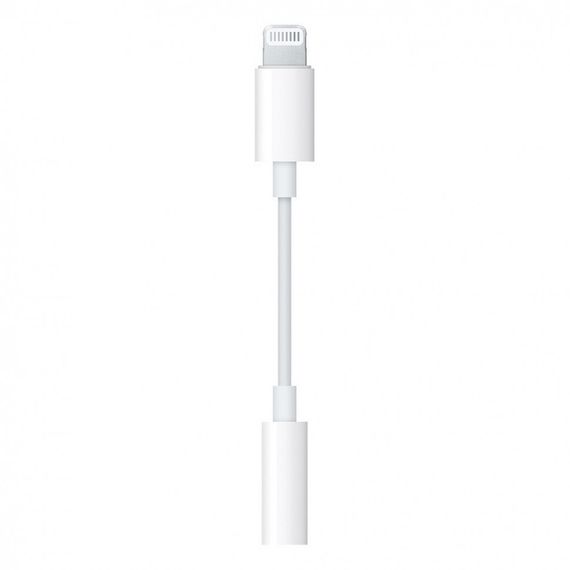Адаптер Apple Lightning - mini jack 3.5 мм, для гарнитуры и наушников (MMX62ZM/A)