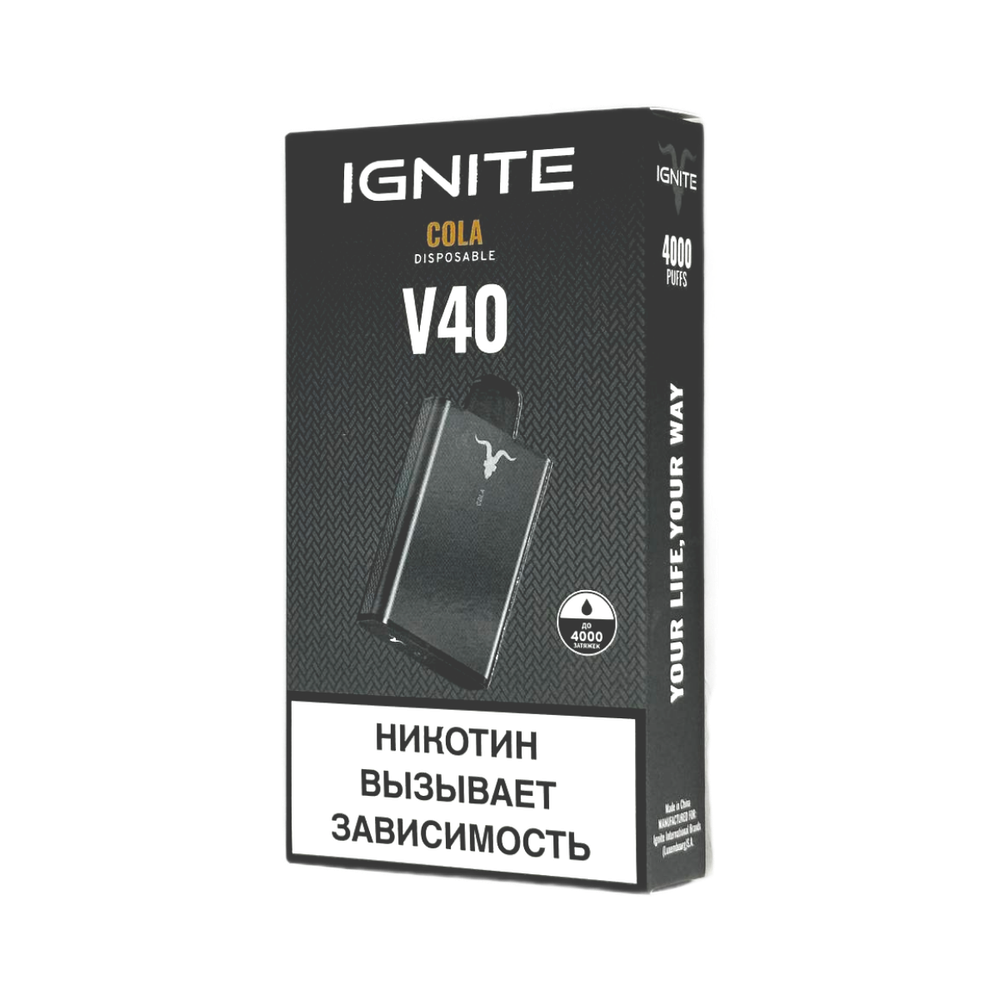 Ignite V40 Кола 4000 затяжек 20мг (2%)