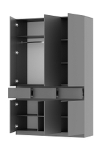 Шкаф 3-х ств. с ящиками Бостон