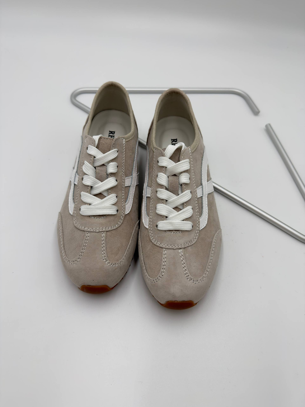 Кроссовки женские натуральная кожа арт. 251-5 цвет "бежево-серый"