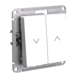 ATLASDESIGN 2-клавишный ВЫКЛЮЧАТЕЛЬ ДЛЯ ЖАЛЮЗИ, сх.4, 10А, механизм, ЛОТОС