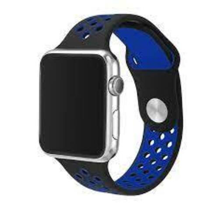 Браслет-ремешок для Apple Watch SPORT (38-40mm) синий+черный