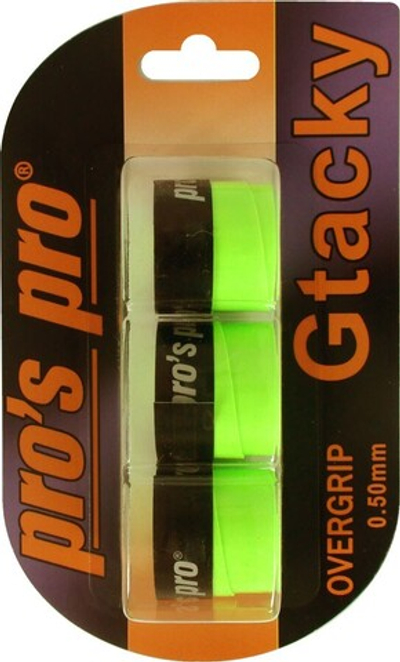 Намотки теннисные Pro's Pro G Tacky 3P - neon green