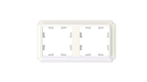 ATLASDESIGN ANTIQUE 2-постовая РАМКА, универсальная, ЖЕМЧУГ