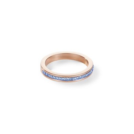 Кольцо Coeur de Lion Light Blue 0229/40-0720 52 цвет голубой, золотой