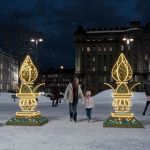 световая инсталляция Бутоны