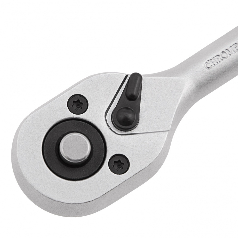 Ключ-трещотка 1/4", CrV, 72 зуба, с быстрым сбросом, матовый хром Stels