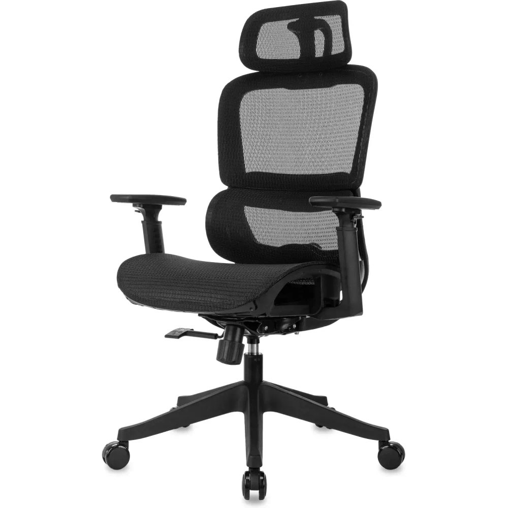 Кресло VB_Бюрократ 831 черный сетка с подголов