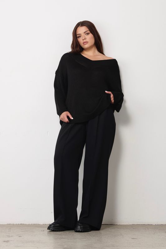 Брюки со стрелками, черный