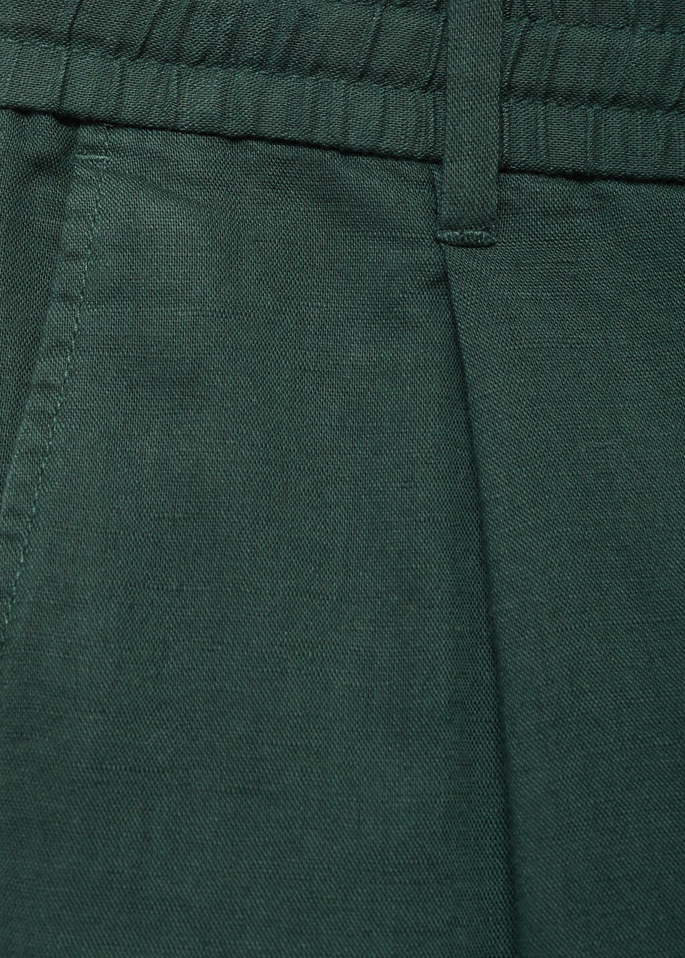 Льняные брюки slim fit со шнурком